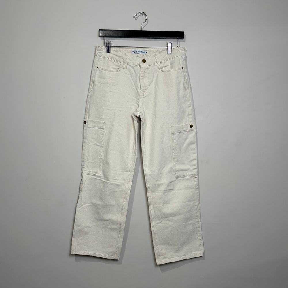 Zara Cargo Straight Leg Jeans - Size 4